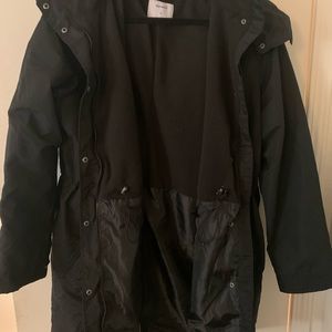Black Over Sized Rain Coat